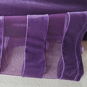 Slim Factor Investments Tunic Pull Over Top Plum Purple Mesh Panel Sleeve 1X NWT